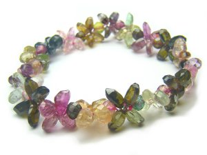 BA9509 Tourmaline Mix Shape  Bracelet