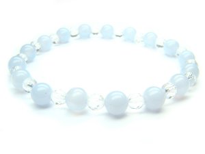 BB83 Blue Lace Agate Clear Quartz Bracelet 1