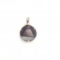 Pa1489 Obsidian Star of David 15mm Pendant