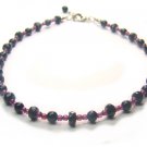 AA213F Garnet Onyx  Anklet