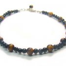 AA217F Tiget Eye Onyx  Anklet