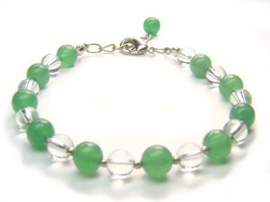 BB78F Aventurine Cleart Quartz Bracelet