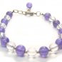 BB80F Amethyst Clear Quartz Bracelet
