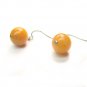 EYJXDO0610X Yellow Jade Round Shape 10 mm Earrings