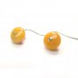 EWJXRS0800X Yellow Jade Donut Shape 6x10mm Earrings