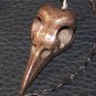Bronze Raven Skull Pendant