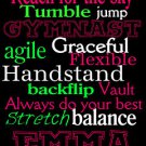 Gymnastics Poster Wall Art Decoration 8x10 Girl's Room Bedroom