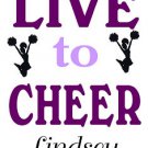 Cheerleading Poster Wall Decoration Girl's Bedroom Print PURPLE