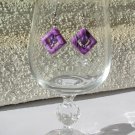 Puple Swirl Acrylic Earrings