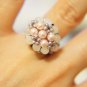 Beautiful Catseye Swarovski Flower Ring