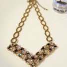 Swarovski & Fire polished Beads V Necklace