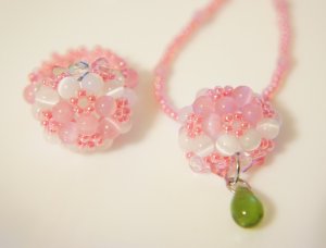 Catseye Flower Ring & Necklace