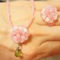 Catseye Flower Ring & Necklace