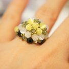 Beautiful Catseye Swarovski Flower Ring