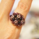 Beautiful Catseye Swarovski Flower Ring
