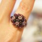 Beautiful Catseye Swarovski Flower Ring