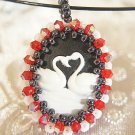 Beautiful Cameo Beaded Choker Necklace