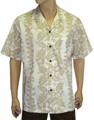 Cream Print Shirt - Flies - Cream