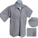 Gray Guayaabera Shirt