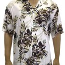 Men Shirts - Hibiscus Olive Rayon   2XL- 4XL