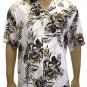 Men Shirts - Hibiscus Olive Rayon