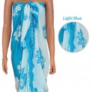 Hawaiian Hibiscus Sarong - Light Blue