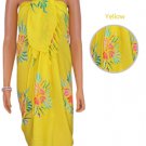 Aloha Hibiscus Sarong - Yellow