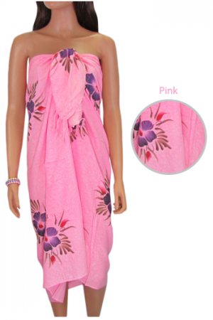 Hibiscus Sarong - Pink