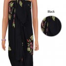 Hawaiian Hibiscus Sarong - Black