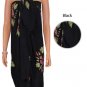 Hawaiian Hibiscus Sarong - Black