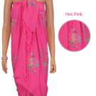 Hawaiian Hibiscus Sarong - hot Pink