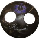 Sarong Tie Accessory White Hibiscus Purple