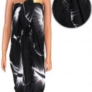 Hawaiian Hibiscus Sarong - Black