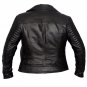Biker leather jacket with quilted sleeves for women Free Shipping to Australia & New Zealand!!