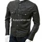 Men Black Leather Rock Jacket.