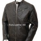 Brown Leather Biker JAcket for Men