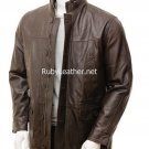 Men's Brown Leather coat , Men Leather coat.