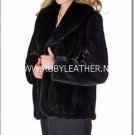 Mink Jacket Shawl Collar Tulip Hem, ladies fur coat , mink fur coat for w