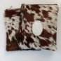 Cowhide Backpack Hair On Exotic Brown tan Handmade Bag Cow Hide Back Pack, Diaper Bag + Wet Wipes
