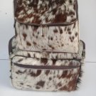 Cowhide Backpack Hair On Exotic Brown tan Handmade Bag Cow Hide Back Pack, Diaper Bag + Wet Wipes