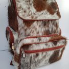 Cowhide Backpack Hair On Exotic Brown tan Handmade Bag Cow Hide Back Pack, Diaper Bag + Wet Wipes