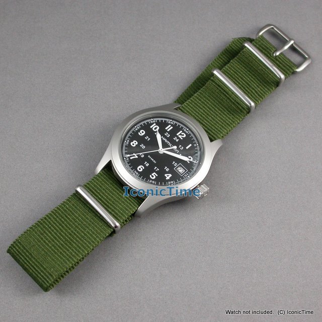 22mm Army Green NATO Military Watch Strap Band