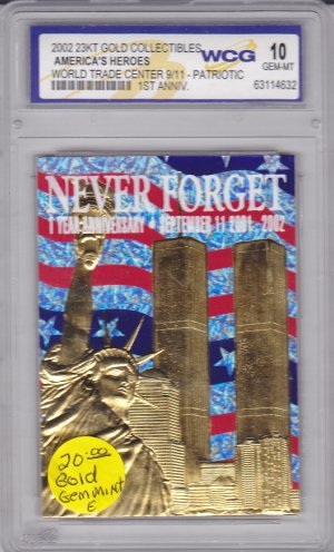 Commorative 9/11 Gold Graded Card
