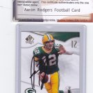 AARON RODGERS AUTOGRAPHED 2009 SP AUTHENTIC WITH COA