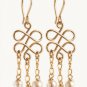 Remarkable 14kt Gold filled earnings with pearls / Tourmaline