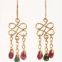 Remarkable 14kt Gold filled earnings with pearls / Tourmaline