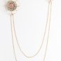 Astonishing 14kt Gold filled flowers necklace with Swarovski