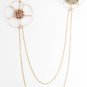 Astonishing 14kt Gold filled flowers necklace with Swarovski