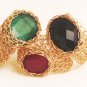 Gorgeous 14kt Gold filled ring with gems