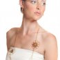 Astonishing 14kt Gold filled flowers necklace with Swarovski